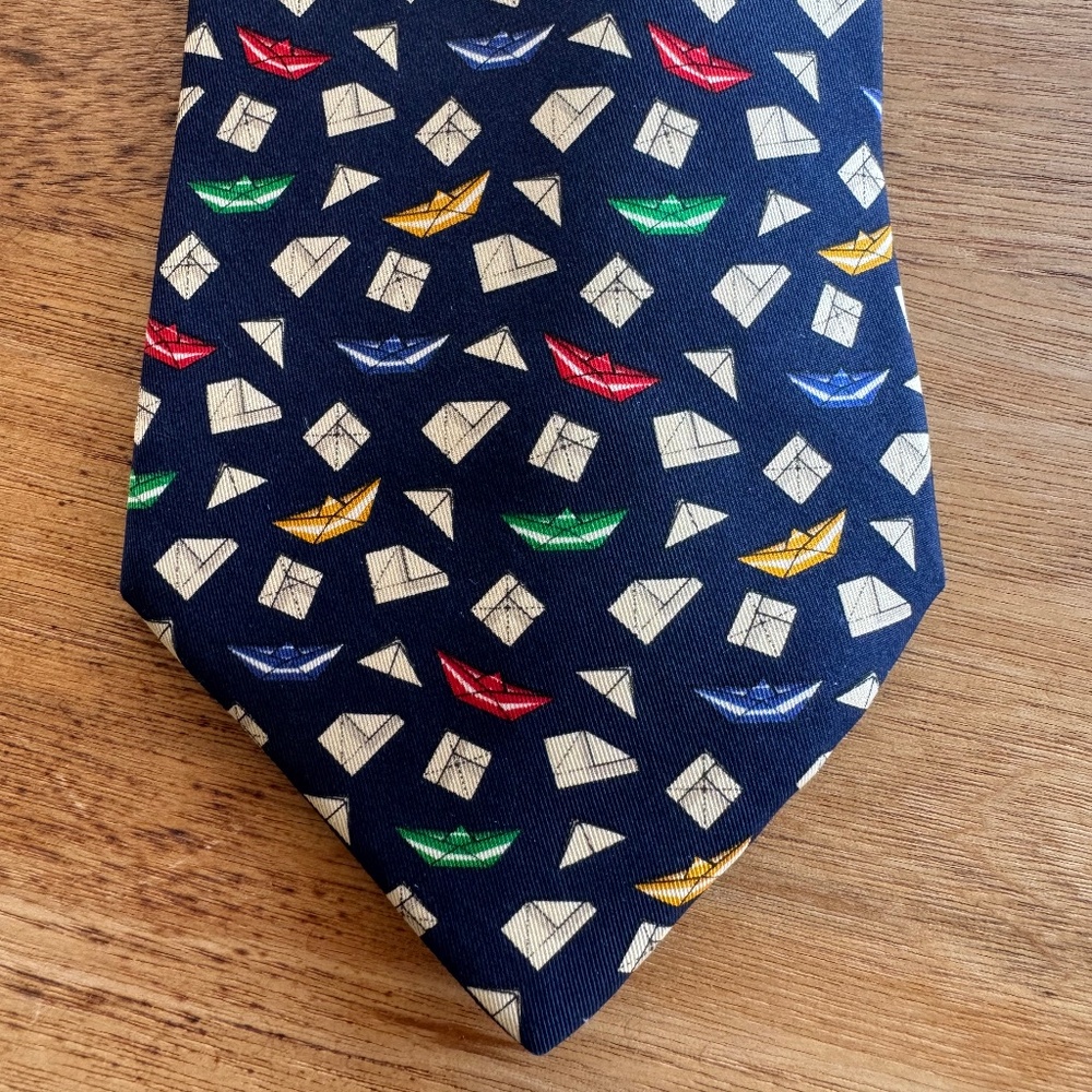 Salvatore Ferragamo Tie - Paper Boats